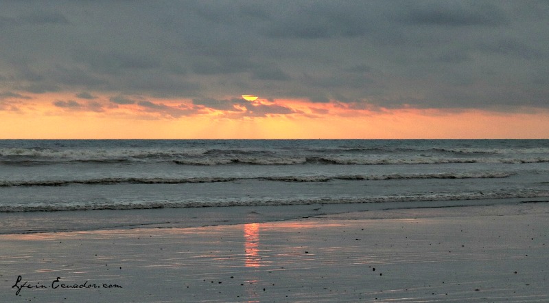 sunset in canoa ecuador