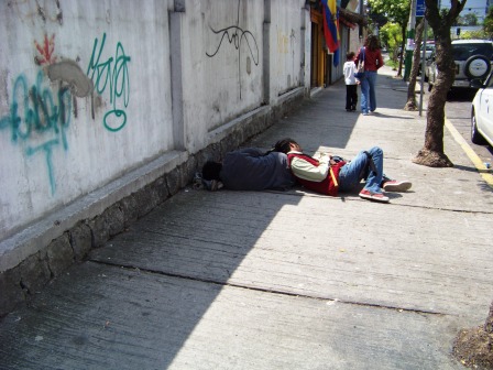 After a long night in a bar. Quito, Ecuador