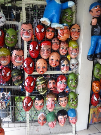 Masks for New Years in Ecuador