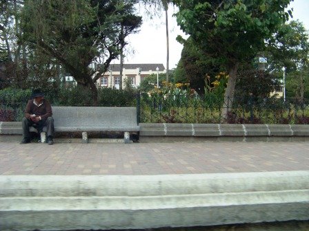 A central park in Ecuador