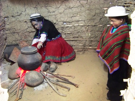 A museum display at Ingapirca