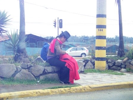 Indigenous woman near Riobamba