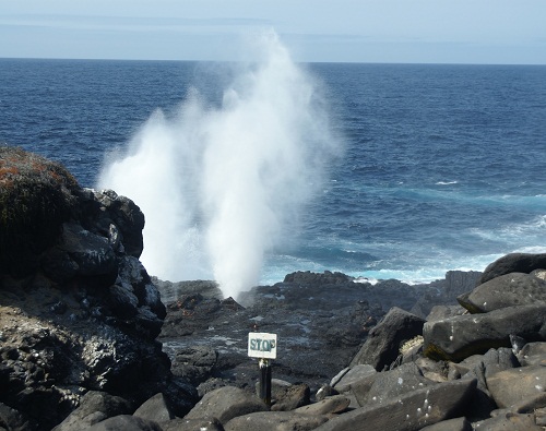 The Pacific Ocean surrounding the Galapagos Islands