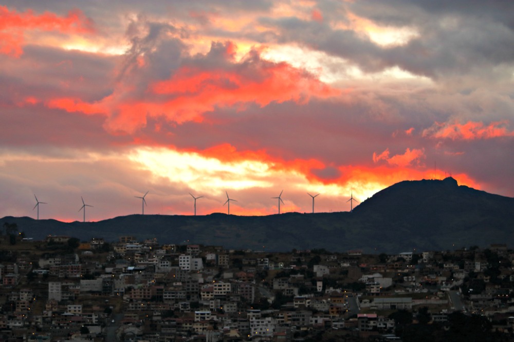 Sunset over Loja Ecuador