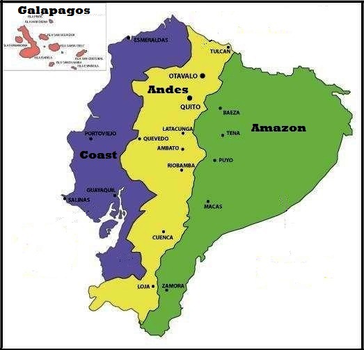 ecuador regions map