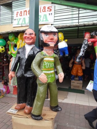 Ecuador's President and a Police Officer