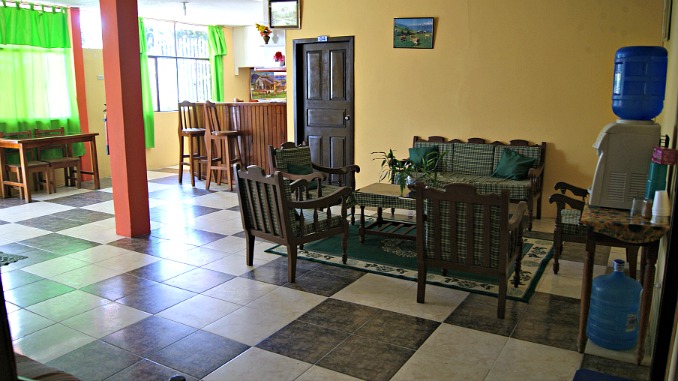 Communal Living area. Hostal Zumag Sisa, Tena.